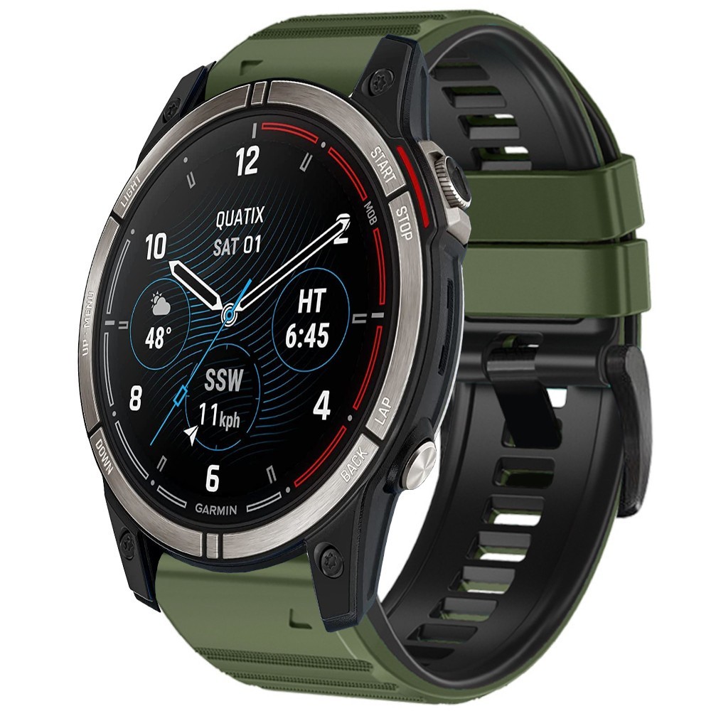 Estuyoya Correa silicona Deporte Garmin Quatix 7 Verde Militar