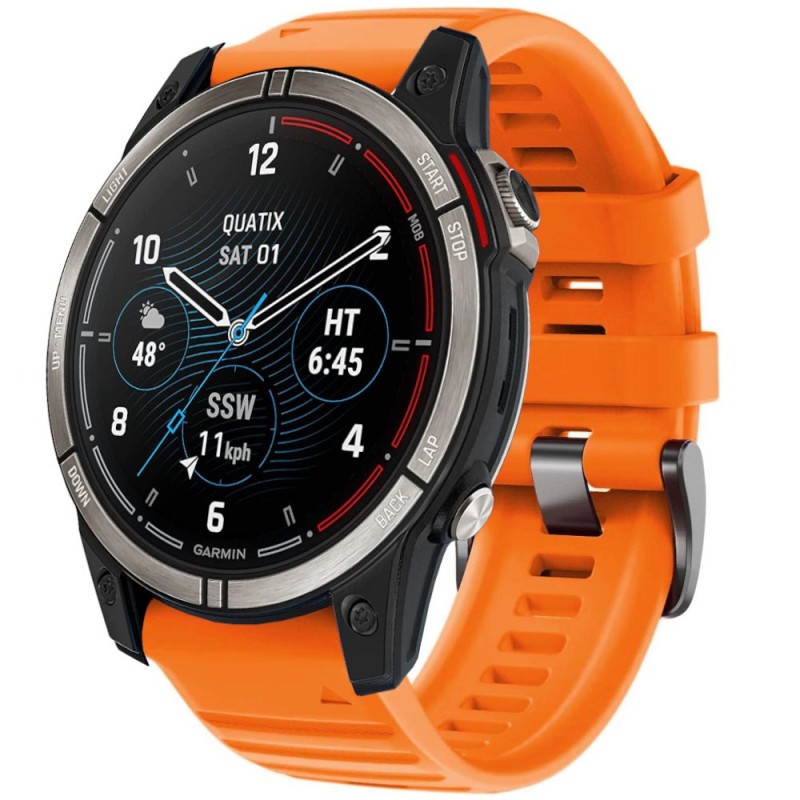 Estuyoya Correa Deportiva silicona Full Color Garmin Quatix 7 Naranja