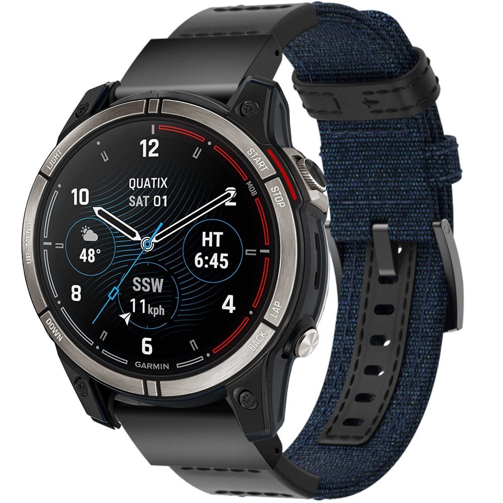 Estuyoya Correa nylon balistico Garmin Quatix 7 azul