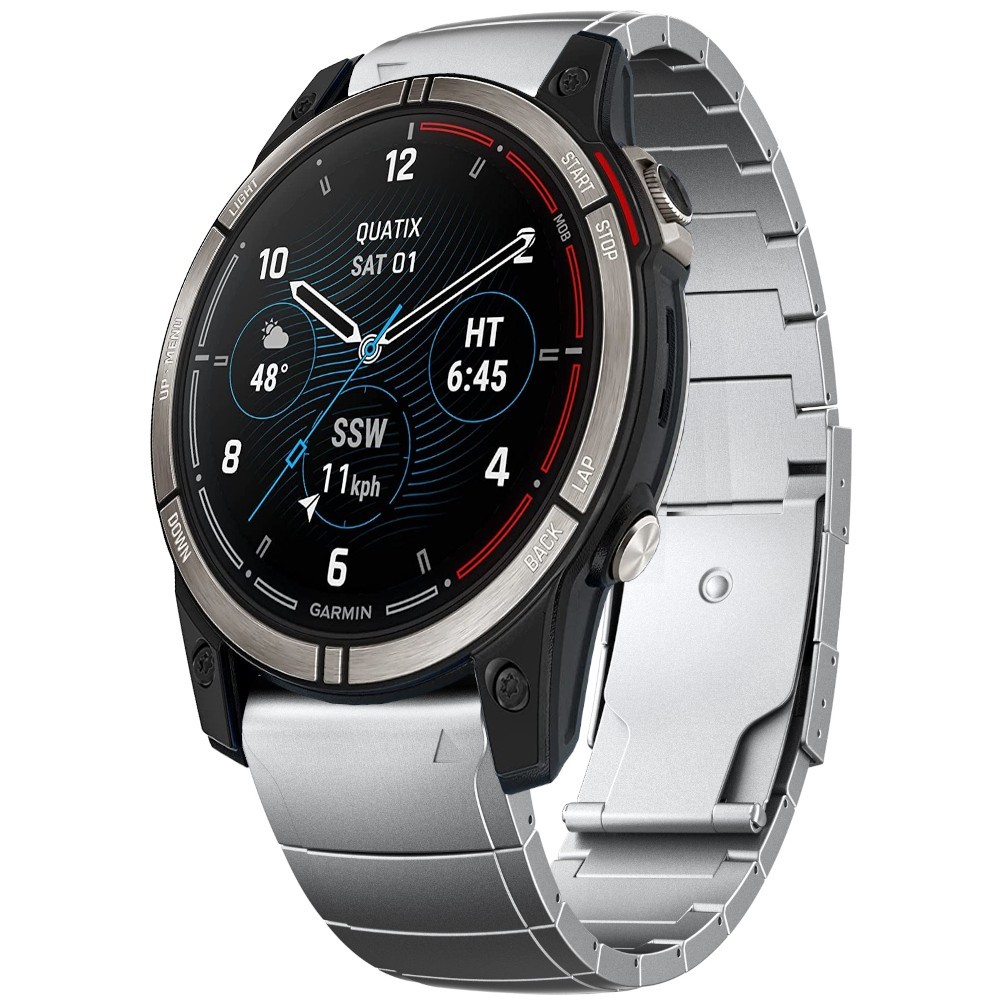 Estuyoya Correa Acero Luxury Garmin Quatix 7 Plata