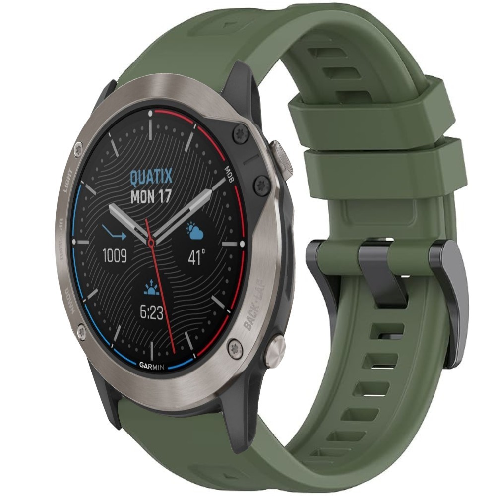 Estuyoya Correa silicona Básica Sport Garmin Quatix 6X Verde Militar