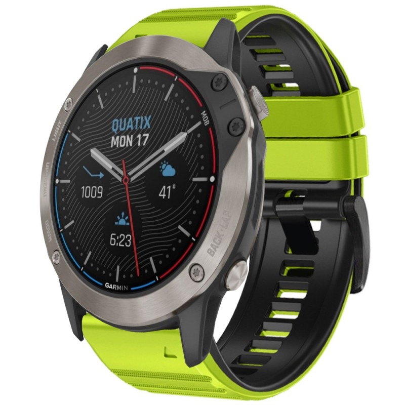 Estuyoya Correa silicona Deporte Garmin Quatix 6X Verde Lima