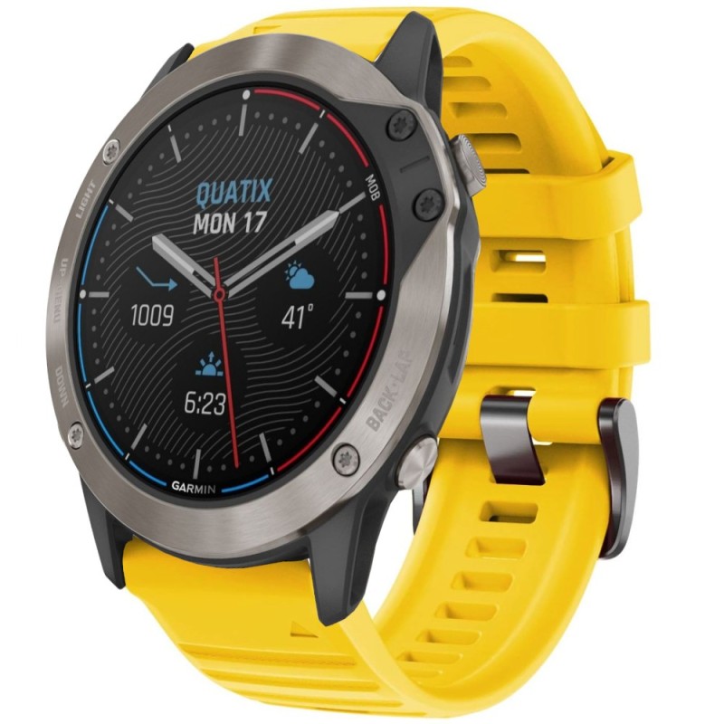 Estuyoya Correa Deportiva silicona Full Color Garmin Quatix 6X Amarillo