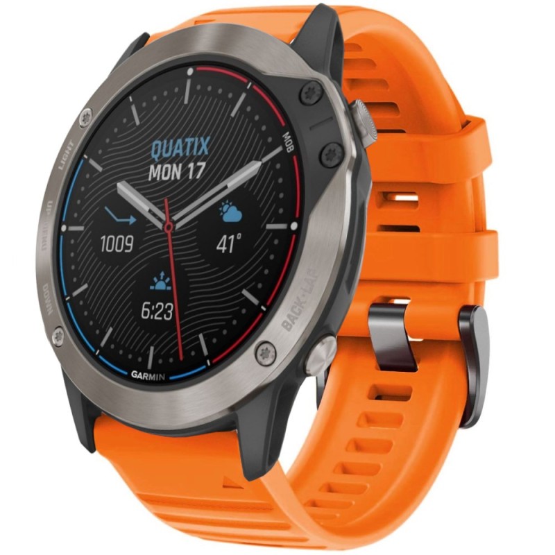 Estuyoya Correa Deportiva silicona Full Color Garmin Quatix 6X Naranja