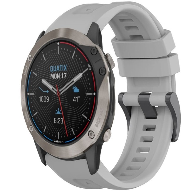 Estuyoya Correa silicona Básica Sport Garmin Quatix 6 Gris