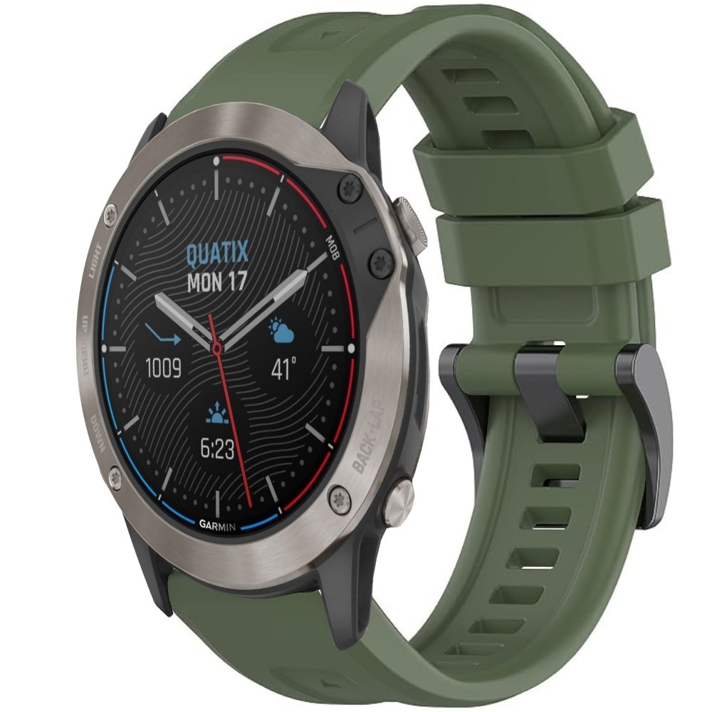 Estuyoya Correa silicona Básica Sport Garmin Quatix 6 Verde Militar