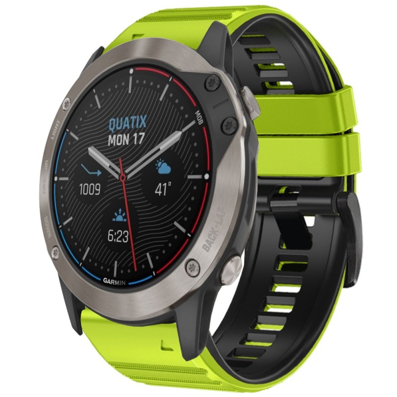 Estuyoya Correa silicona Deporte Garmin Quatix 6 Verde Lima