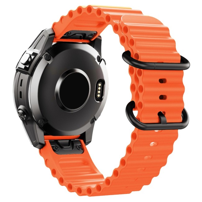 Estuyoya Correa silicona Ocean Garmin Quatix 6 naranja