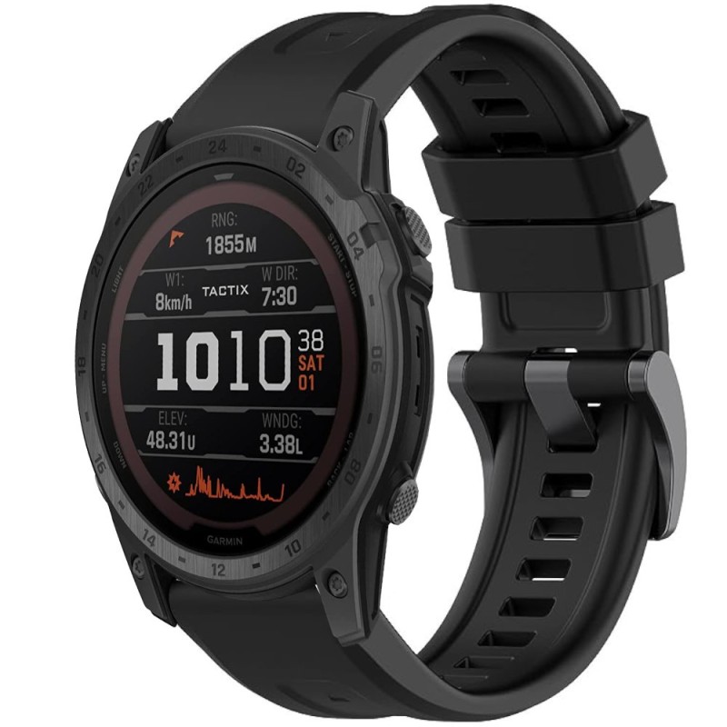 Estuyoya Correa silicona Básica Sport Garmin Tactix 7 Negro