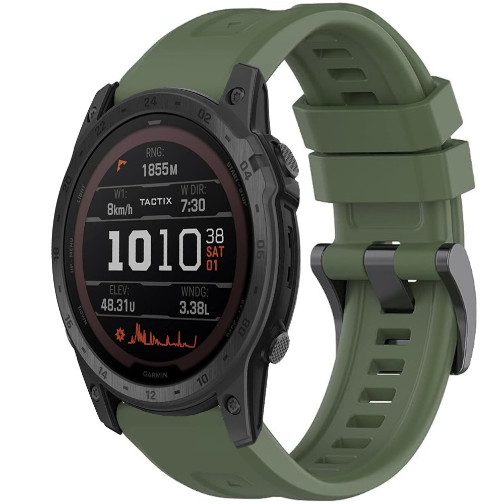 Estuyoya Correa silicona Básica Sport Garmin Tactix 7 Verde Militar