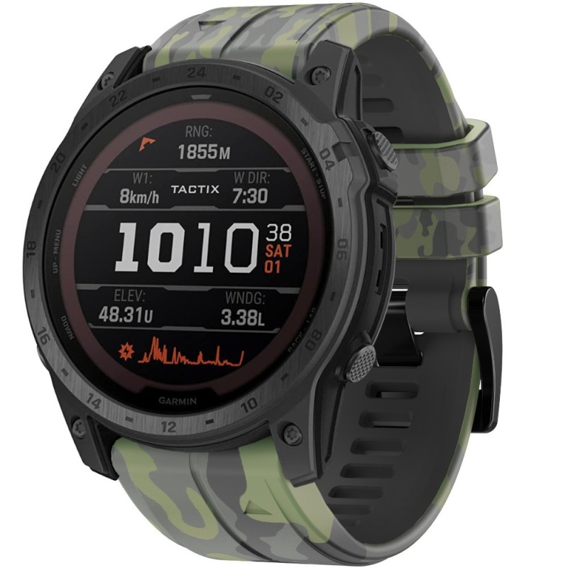 Estuyoya Correa silicona Camuflaje Garmin Tactix 7 Verde