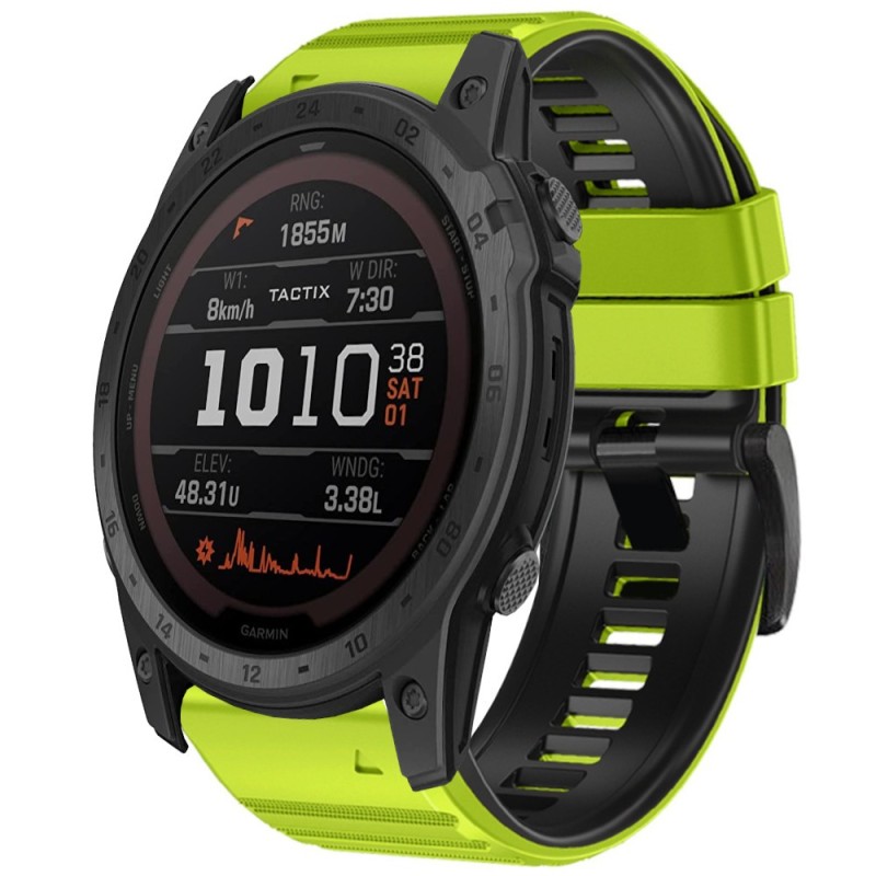 Estuyoya Correa silicona Deporte Garmin Tactix 7 Verde Lima