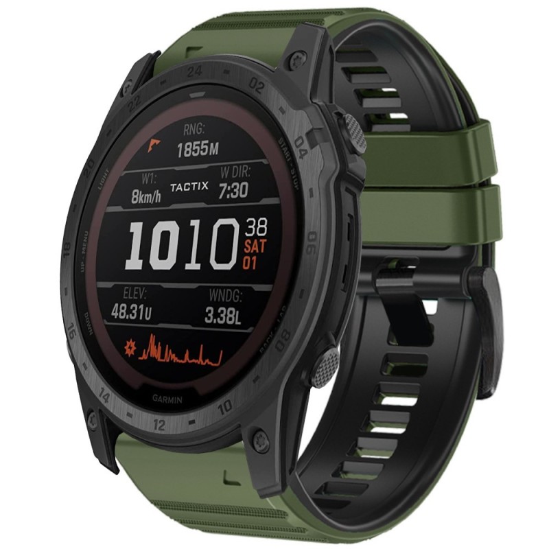 Estuyoya Correa silicona Deporte Garmin Tactix 7 Verde Militar