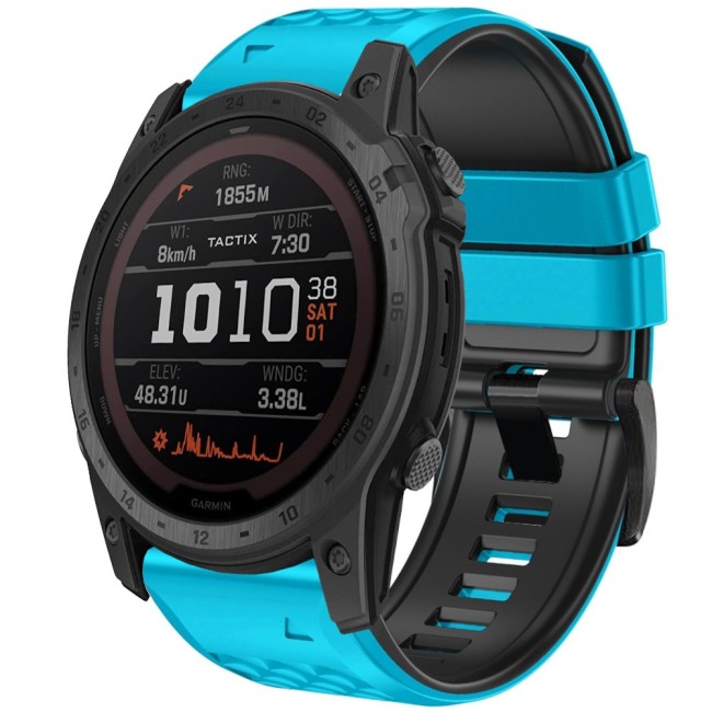 Estuyoya Correa silicona Piramid Garmin Tactix 7 Azul,Negro