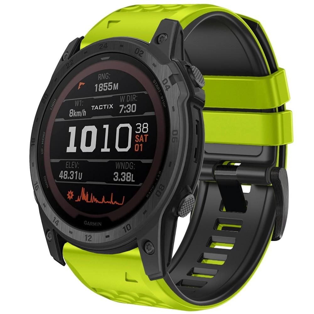 Estuyoya Correa silicona Piramid Garmin Tactix 7 Verde,Negro