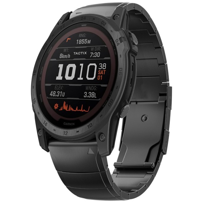 Estuyoya Correa Acero Luxury Garmin Tactix 7 Negro