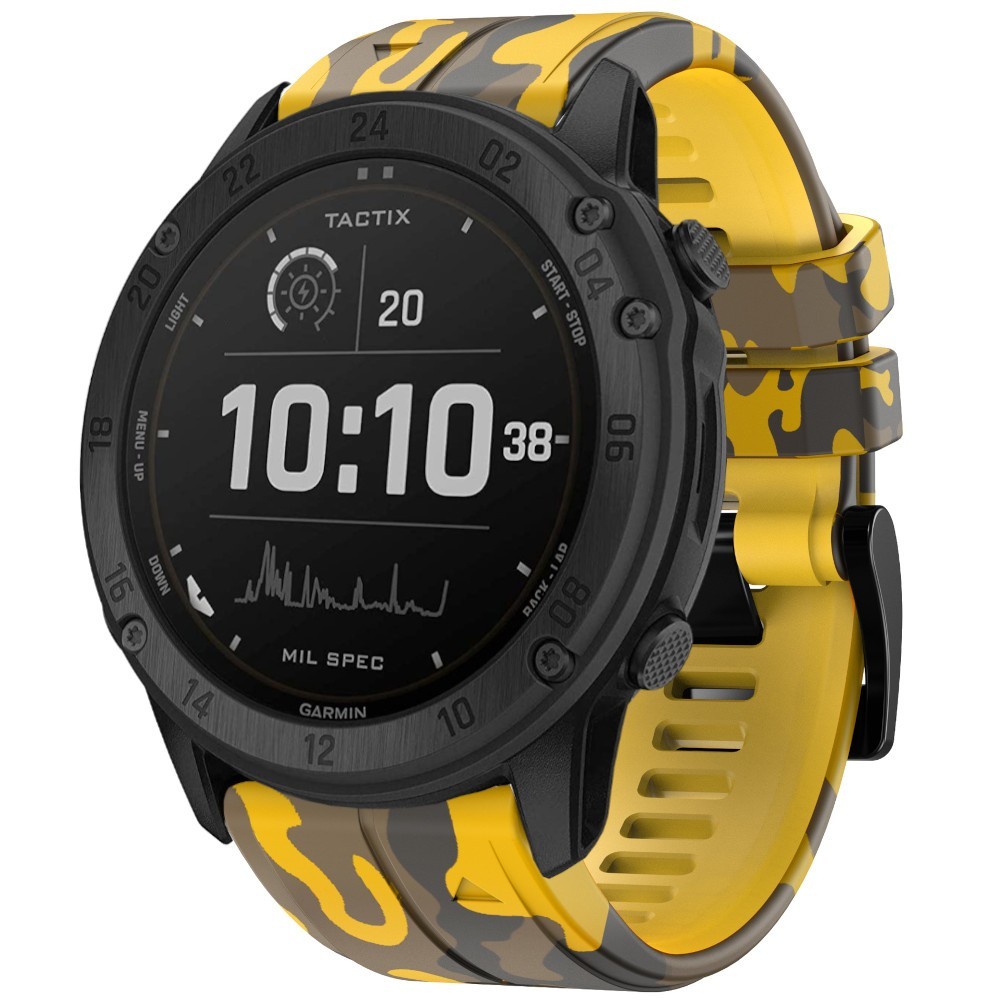 Estuyoya Correa silicona Camuflaje Garmin Tactix Amarillo