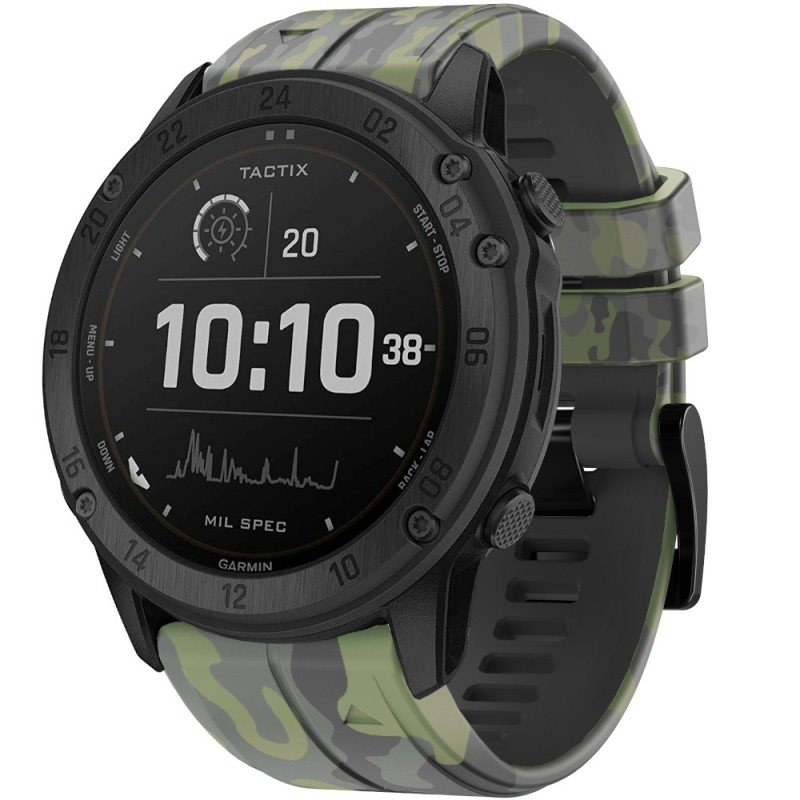 Estuyoya Correa silicona Camuflaje Garmin Tactix Verde