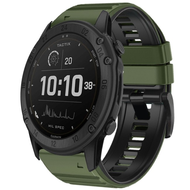 Estuyoya Correa silicona Deporte Garmin Tactix Verde Militar