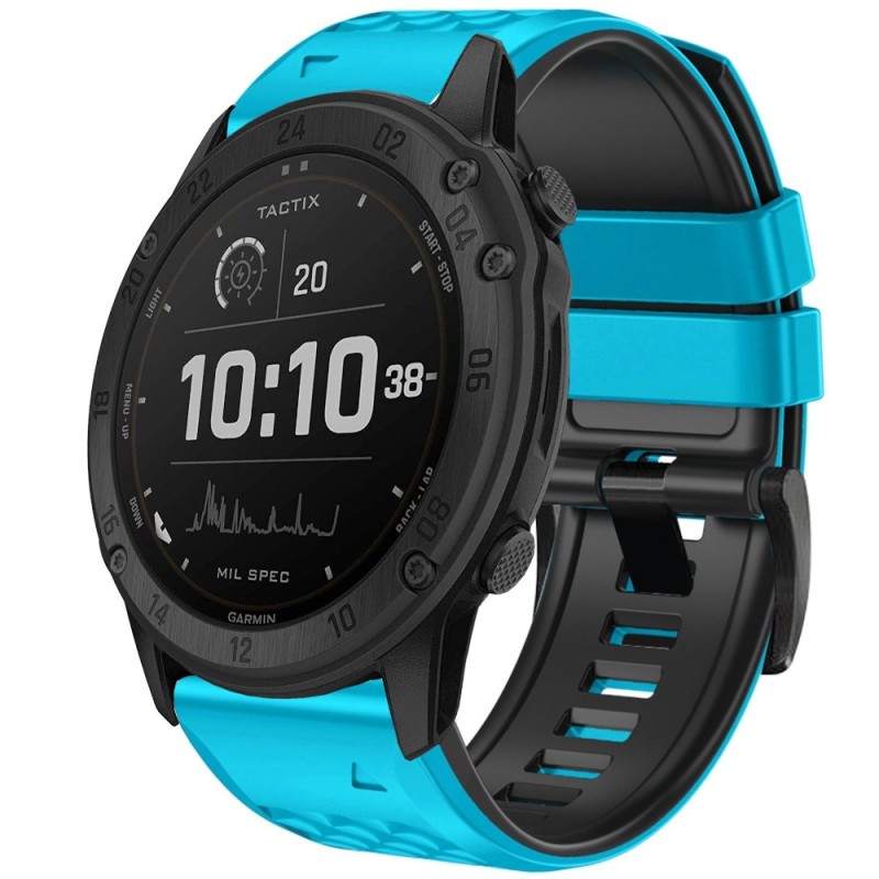 Estuyoya Correa silicona Piramid Garmin Tactix Azul,Negro