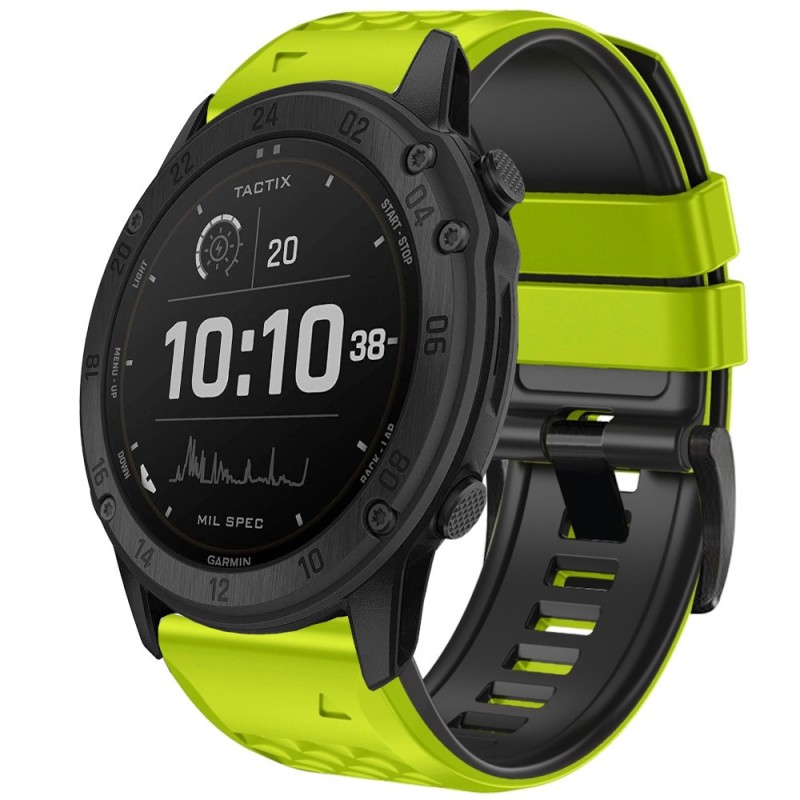 Estuyoya Correa silicona Piramid Garmin Tactix Verde,Negro