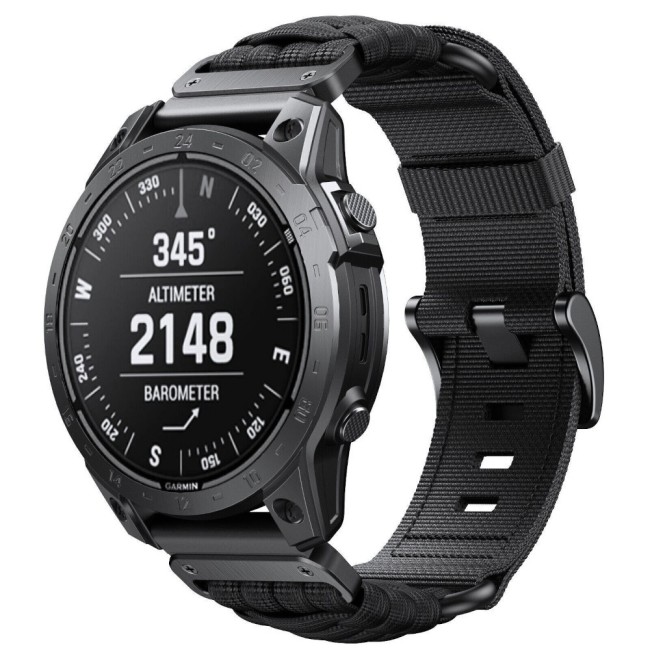 Estuyoya Correa nylon Paracord Garmin Tactix Negro