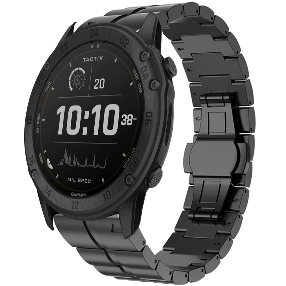 Estuyoya Correa Acero Inoxidable Garmin Tactix Negro