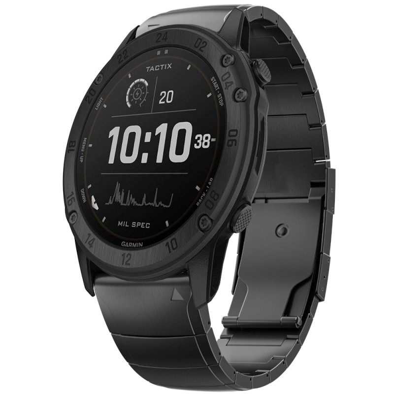 Estuyoya Correa Acero Luxury Garmin Tactix Negro