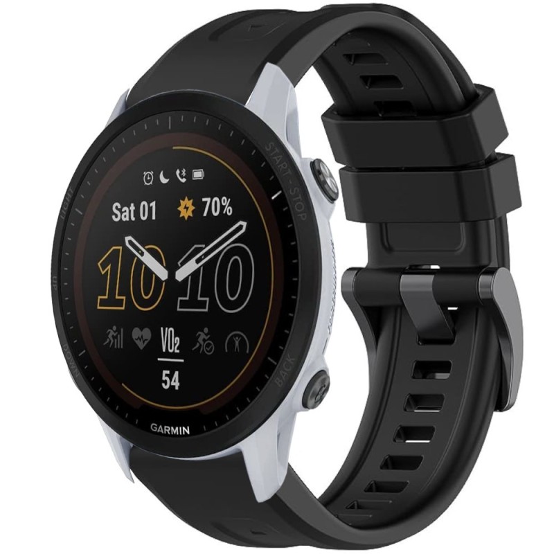 Estuyoya Correa silicona Básica Sport Garmin Forerunner 955 Negro