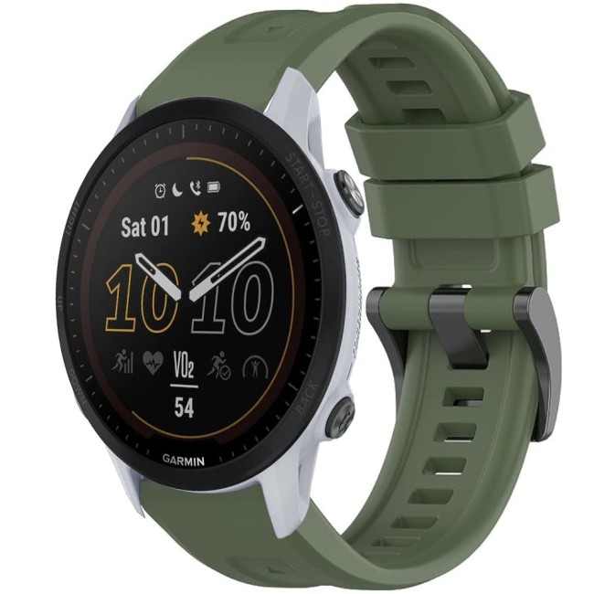 Estuyoya Correa silicona Básica Sport Garmin Forerunner 955 Verde Militar