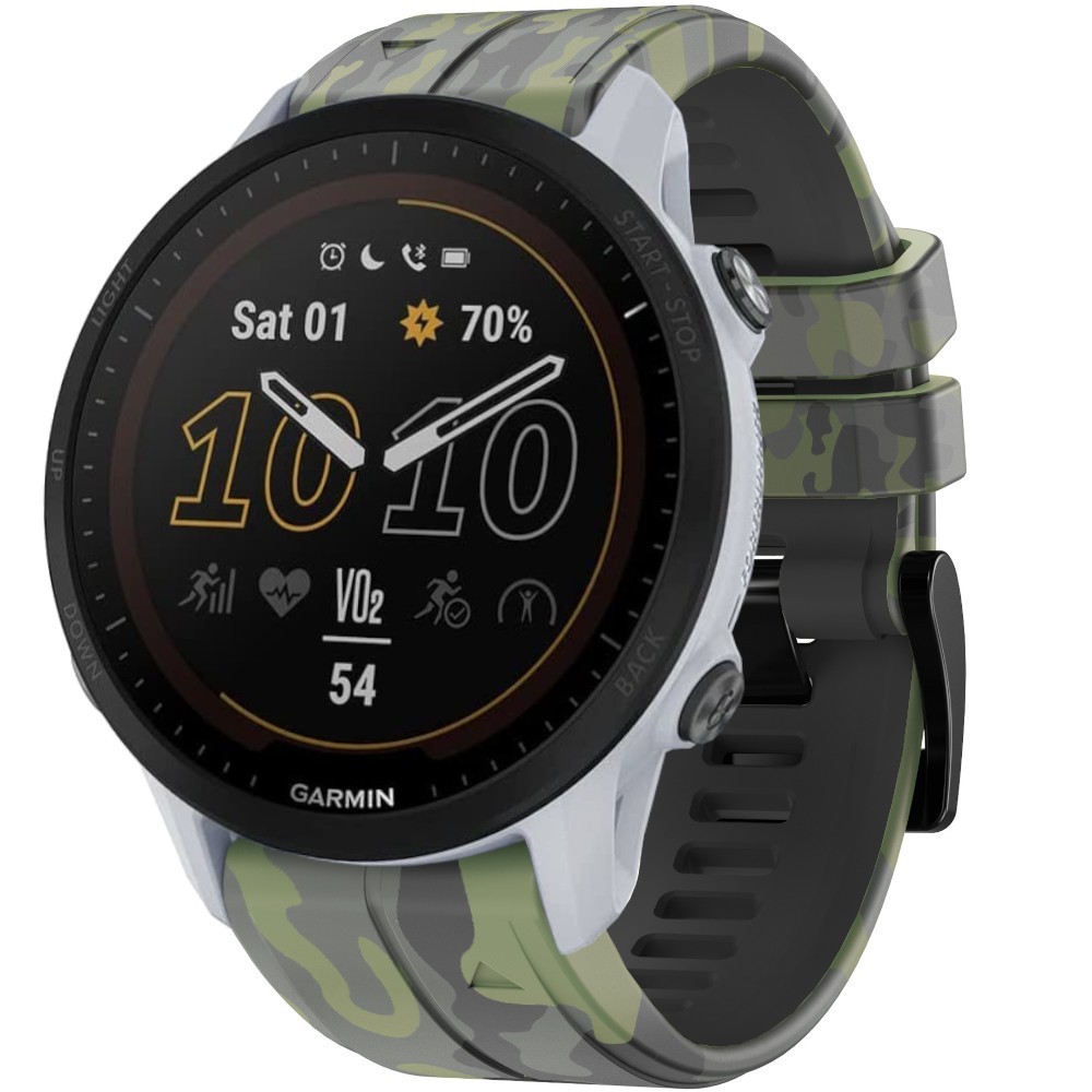 Estuyoya Correa silicona Camuflaje Garmin Forerunner 955 Verde