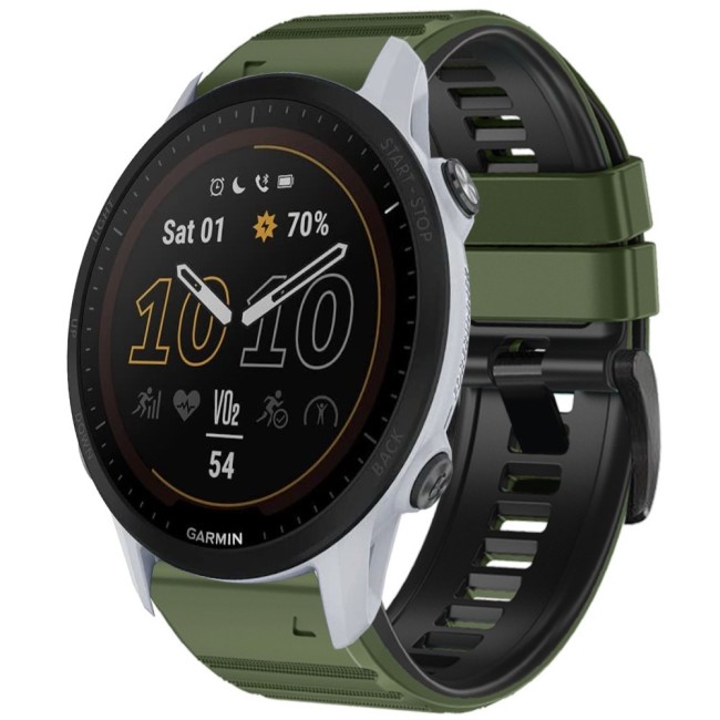 Estuyoya Correa silicona Deporte Garmin Forerunner 955 Verde Militar