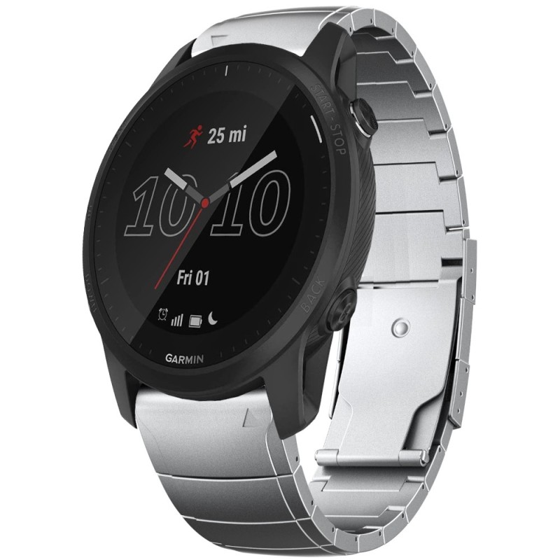 Estuyoya Correa Acero Luxury Garmin Forerunner 945 Plata