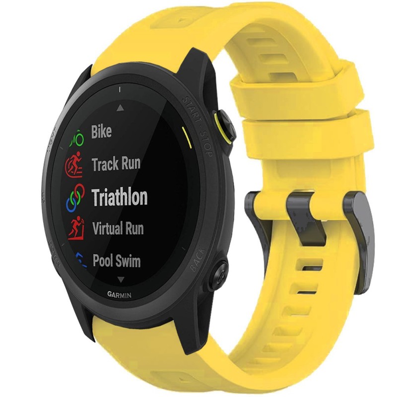 Estuyoya Correa silicona Básica Sport Garmin Forerunner 745 Amarillo