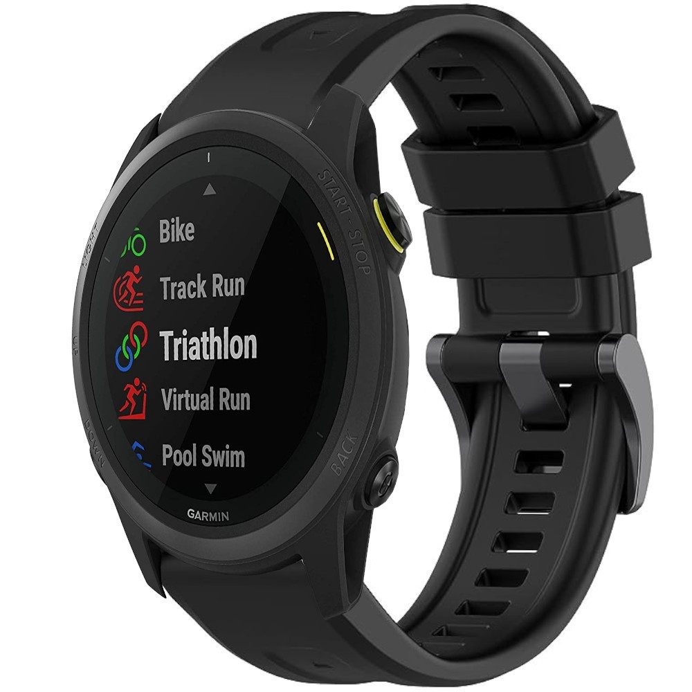 Estuyoya Correa silicona Básica Sport Garmin Forerunner 745 Negro