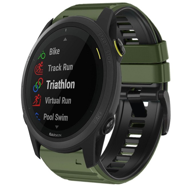 Estuyoya Correa silicona Deporte Garmin Forerunner 745 Verde Militar