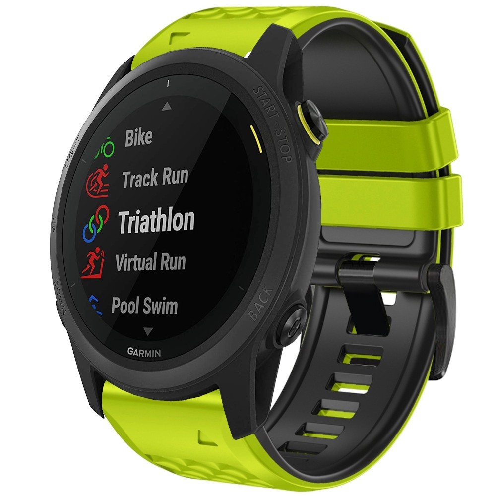 Estuyoya Correa silicona Piramid Garmin Forerunner 745 Verde,Negro