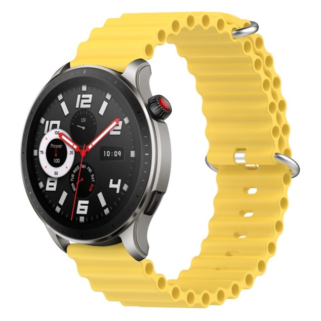 Estuyoya Correa silicona Ocean Amazfit GTR 4 amarillo