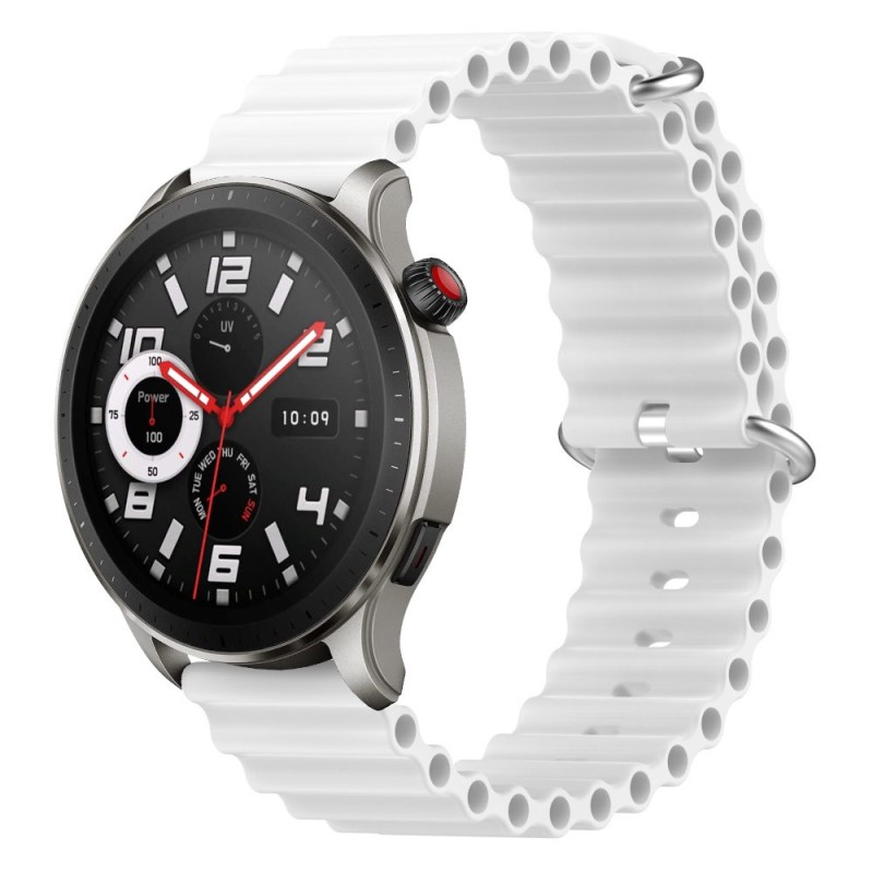 Estuyoya Correa silicona Ocean Amazfit GTR 4 blanco