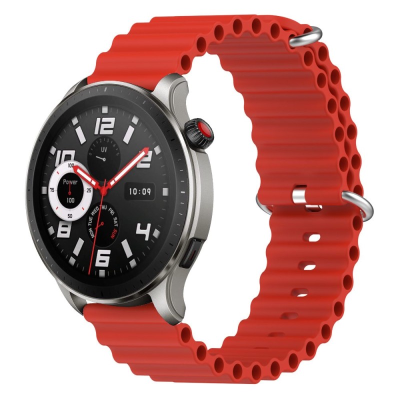 Estuyoya Correa silicona Ocean Amazfit GTR 4 rojo