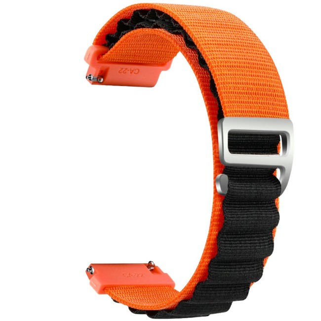 Estuyoya Correa loop nylon Amazfit GTR 4 Naranja,Negro