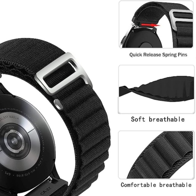 Estuyoya Correa loop nylon Amazfit GTR 4 Negro