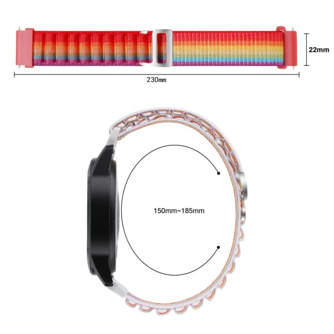 Estuyoya Correa loop nylon Amazfit GTR 4 Rainbow