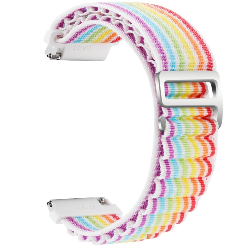 Estuyoya Correa loop nylon Amazfit GTR 4 Rainbow White