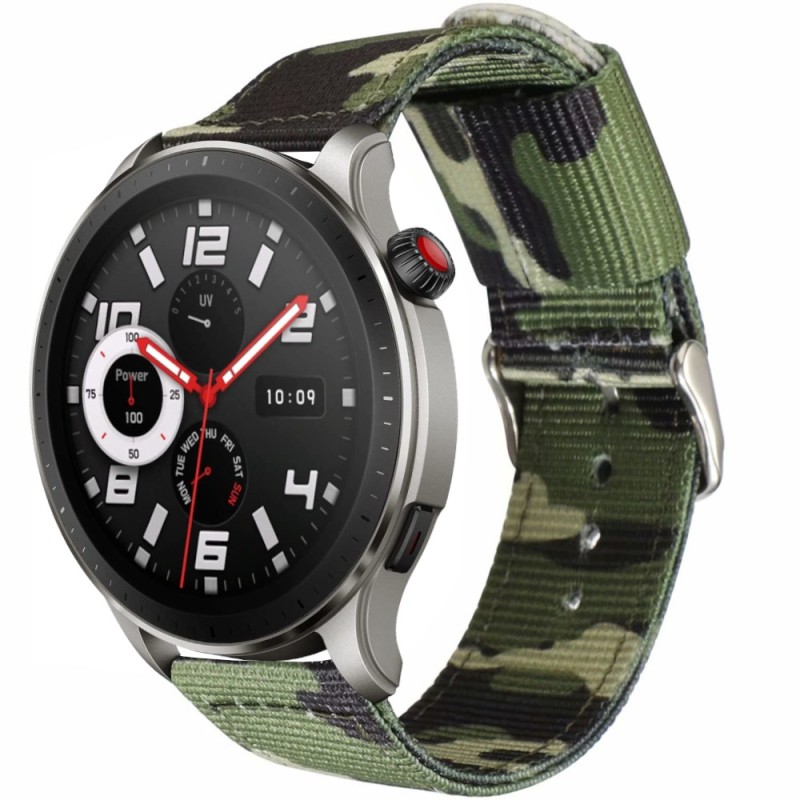 Estuyoya Correa nylon Amazfit GTR 4 Camuflaje Verde