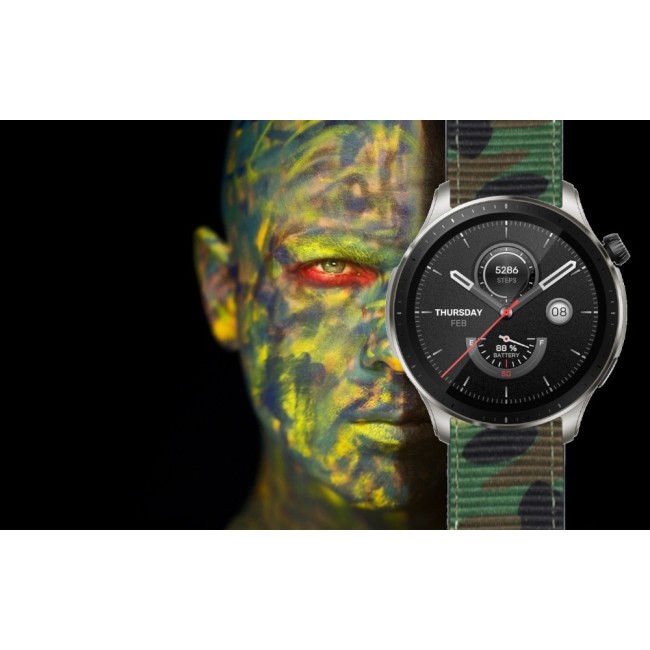 Estuyoya Correa nylon Amazfit GTR 4 Camuflaje Verde