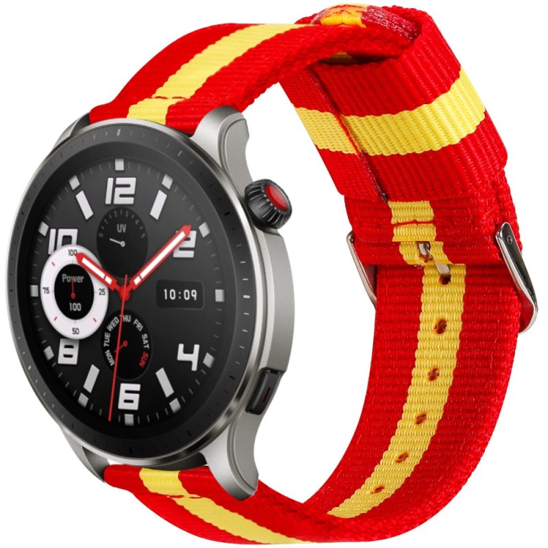 Estuyoya Correa nylon Amazfit GTR 4 España rojigualda