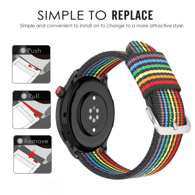 Estuyoya Correa nylon Amazfit GTR 4 lgtbi black