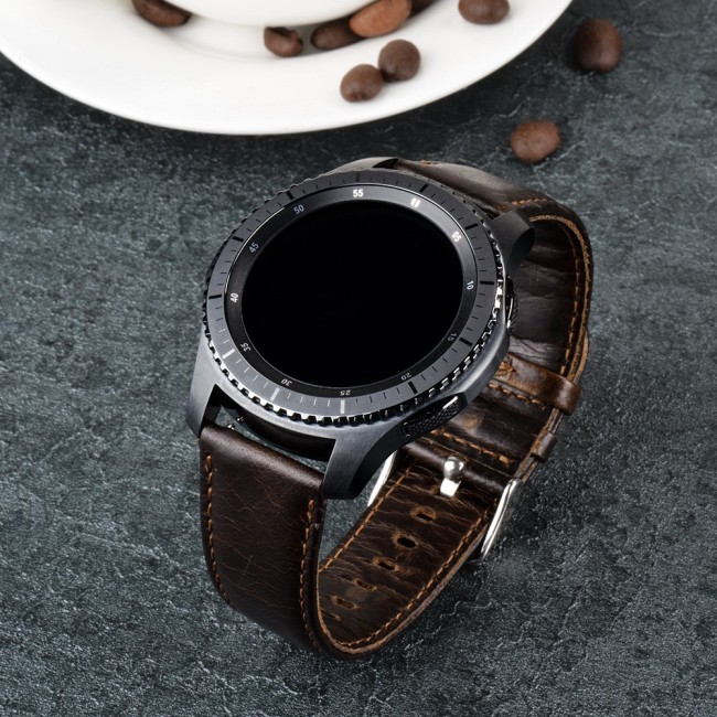 Estuyoya Correa cuero Vintage Amazfit GTR 4 marrón café