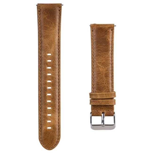 Estuyoya Correa cuero Vintage Amazfit GTR 4 marrón camel